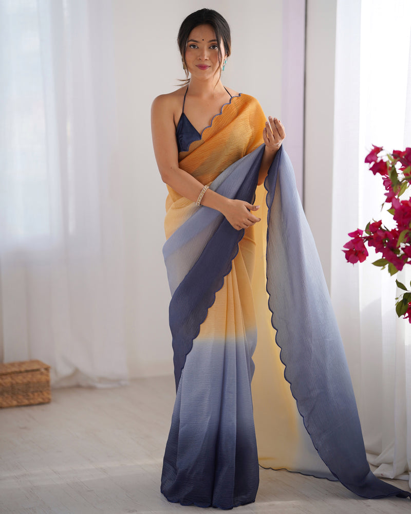 Textured Elegance with Arco Border Saree