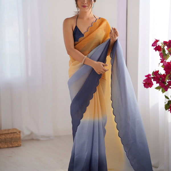 Textured Elegance with Arco Border Saree