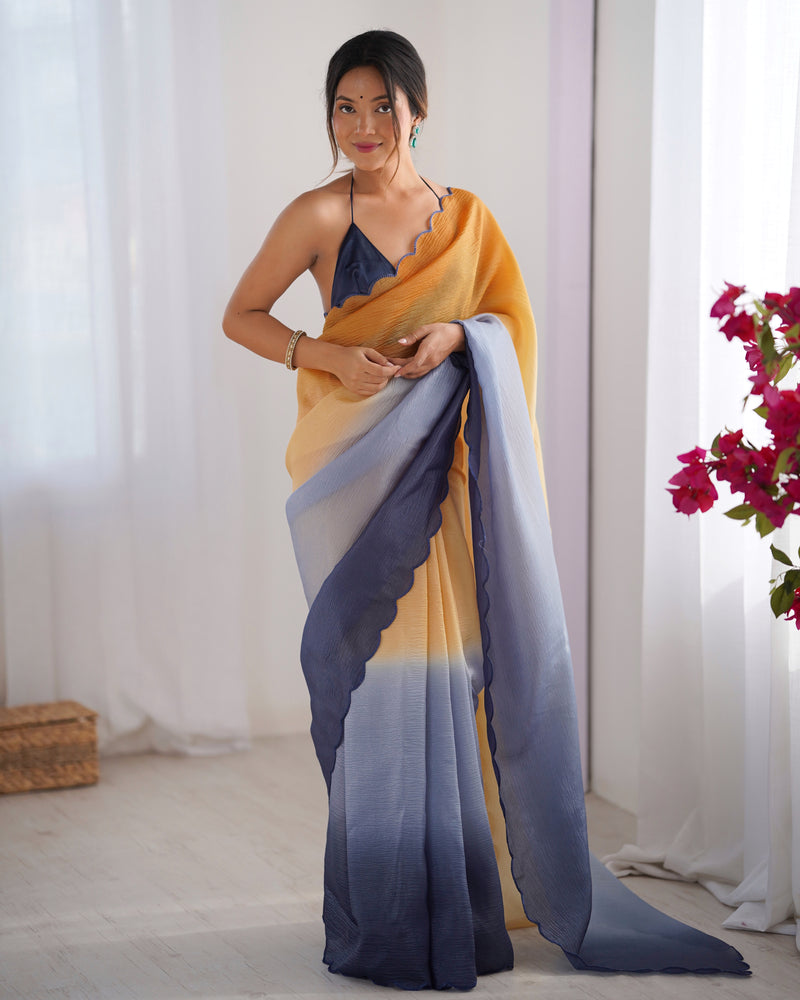 Textured Elegance with Arco Border Saree