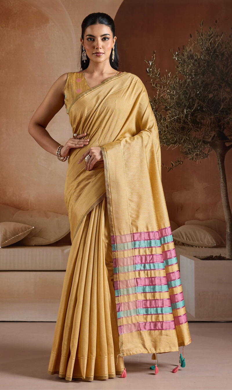 Handwoven Bhagalpuri Weaving Saree