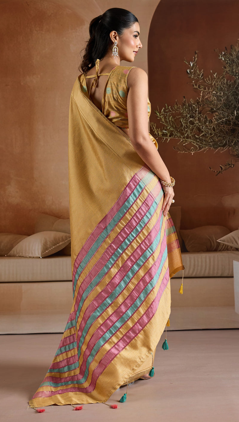 Handwoven Bhagalpuri Weaving Saree