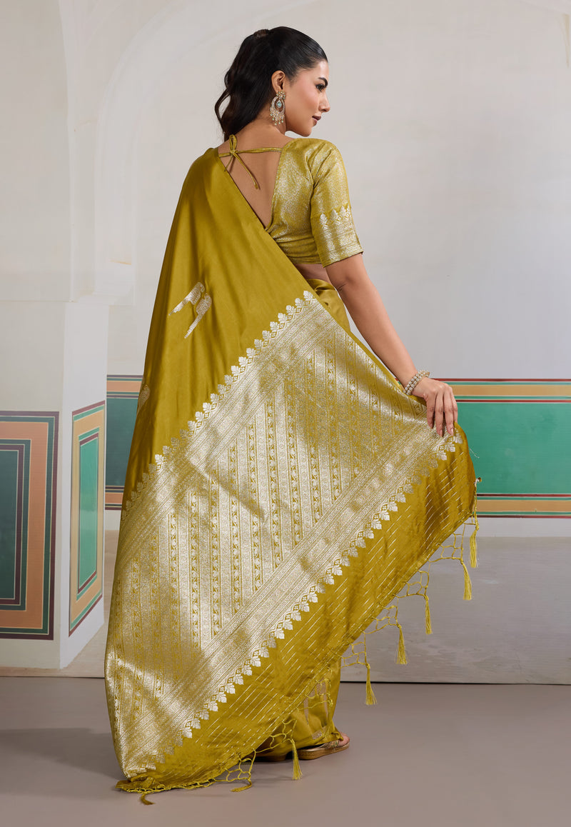 Pure Satin Handloom Weaving Saree