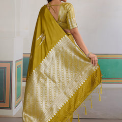 Pure Satin Handloom Weaving Saree