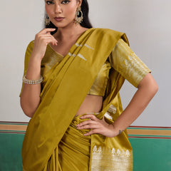 Pure Satin Handloom Weaving Saree