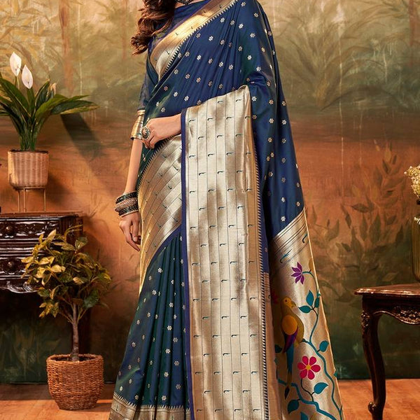 Pure Paithani Silk with Zari Weaving Saree