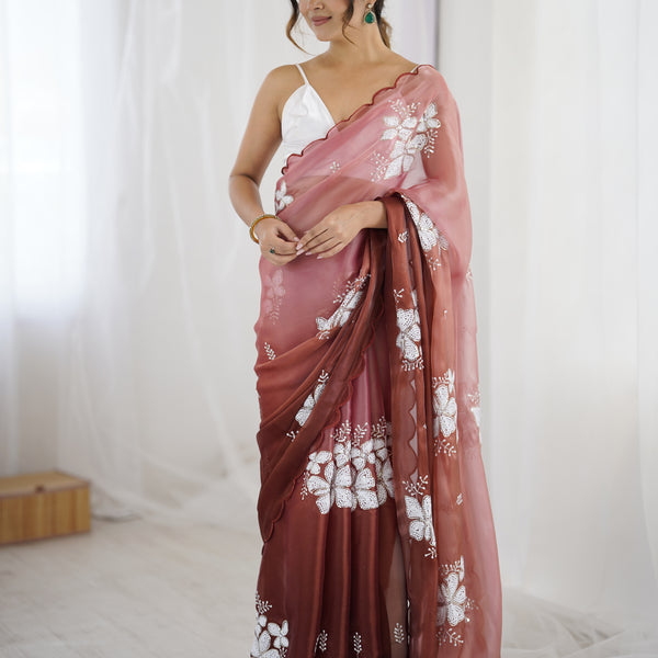 Zimi Chu Sequin Saree