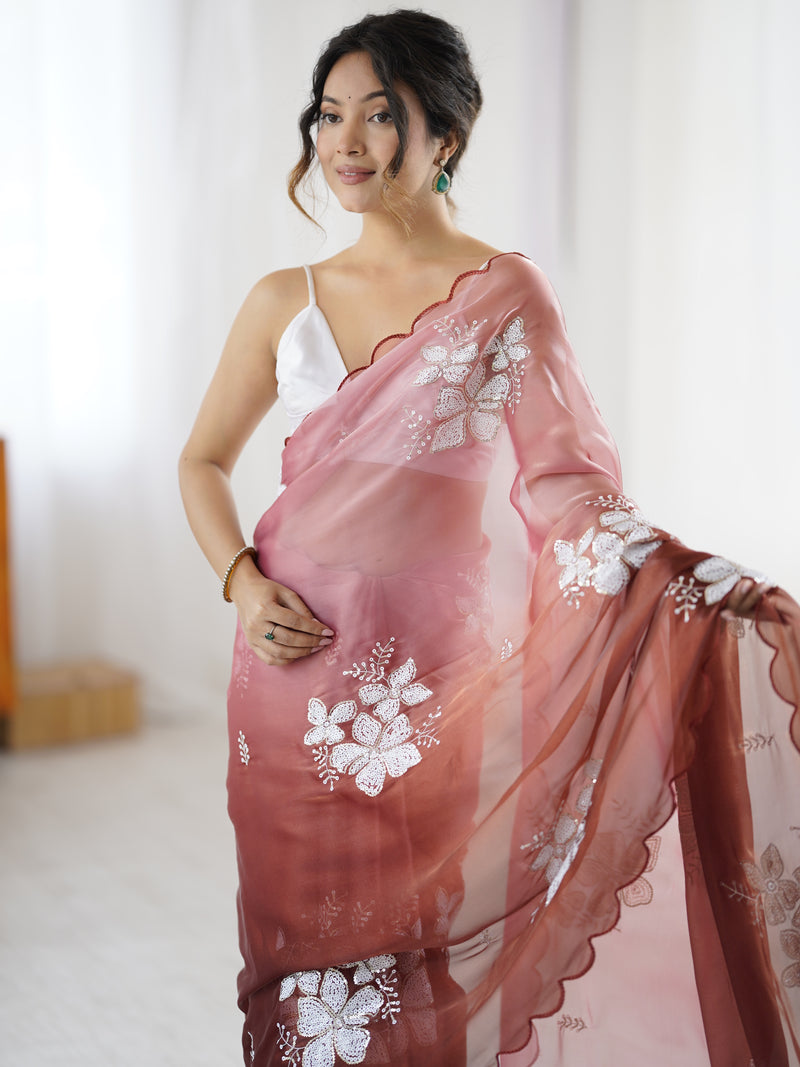 Zimi Chu Sequin Saree