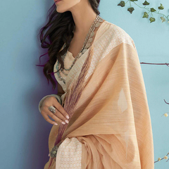 The Ethereal Chikankari Linen Silk Saree