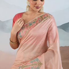 The Handloom Zari Tissue with Brasso Weaving Saree