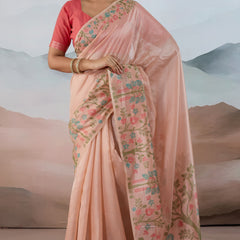The Handloom Zari Tissue with Brasso Weaving Saree