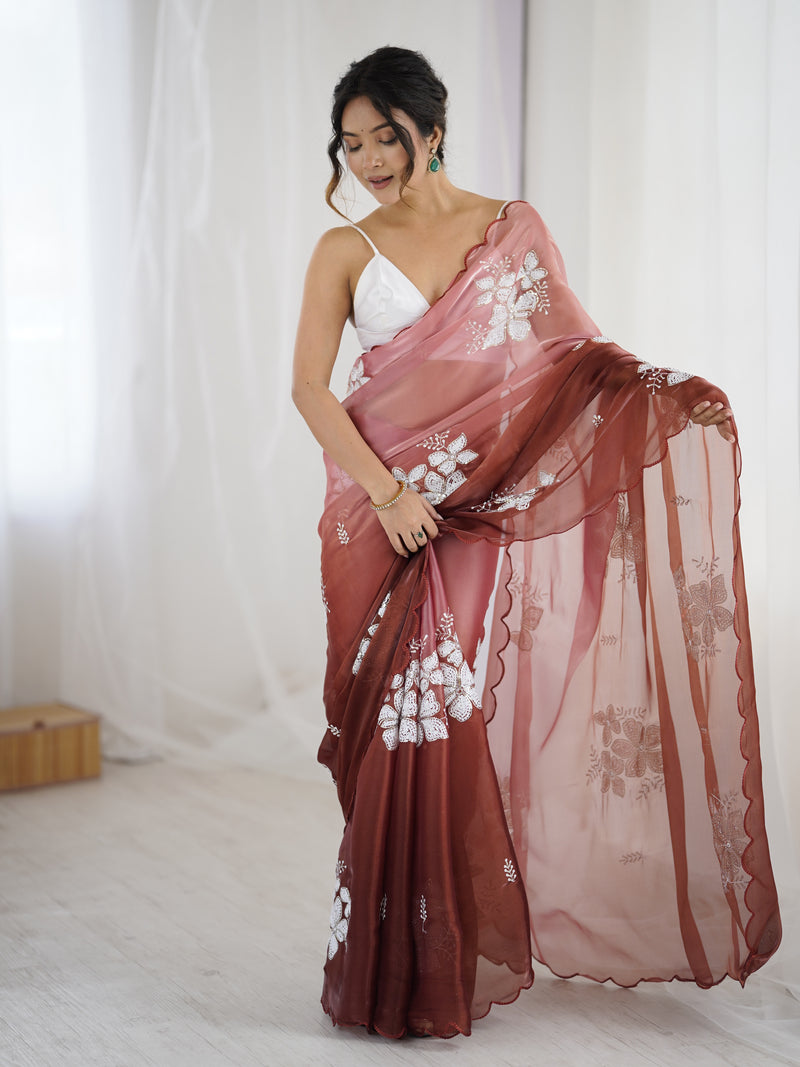 Zimi Chu Sequin Saree