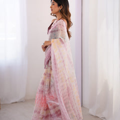 NC Satin & Arco Lace Elegance Saree