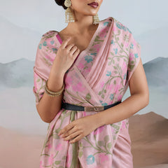 The Handloom Zari Tissue with Brasso Weaving Saree