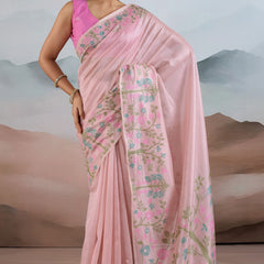 The Handloom Zari Tissue with Brasso Weaving Saree