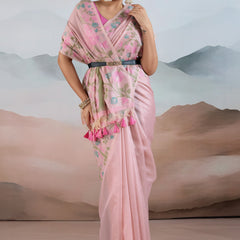 The Handloom Zari Tissue with Brasso Weaving Saree