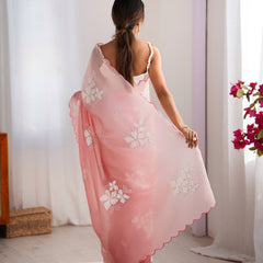 Padded Texture & Sequins Sparkle Saree