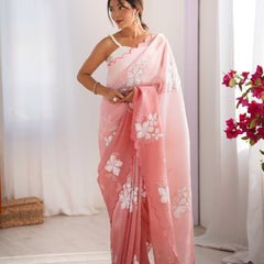 Padded Texture & Sequins Sparkle Saree