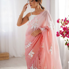 Padded Texture & Sequins Sparkle Saree