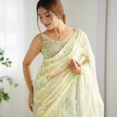 Butterfly Glow Saree Soft Net & 3mm Sequin Sparkle