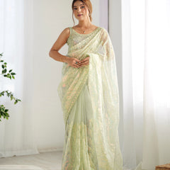 Butterfly Glow Saree Soft Net & 3mm Sequin Sparkle