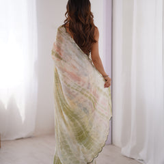 NC Satin & Arco Lace Elegance Saree