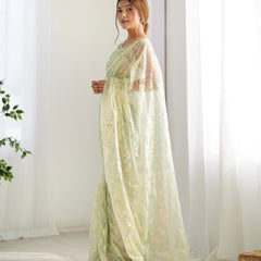 Butterfly Glow Saree Soft Net & 3mm Sequin Sparkle