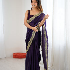 Fendy Grandeur Saree Sequin on Pure Satin