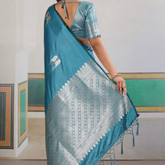 Pure Satin Handloom Weaving Saree