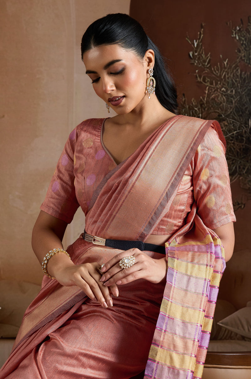 Handwoven Bhagalpuri Weaving Saree