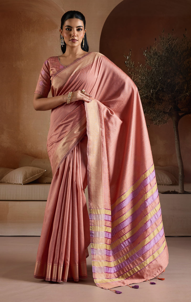 Handwoven Bhagalpuri Weaving Saree