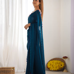 Space Silk Saree with Arco Border