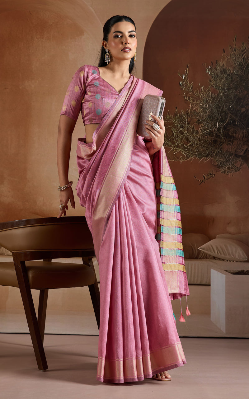 Handwoven Bhagalpuri Weaving Saree