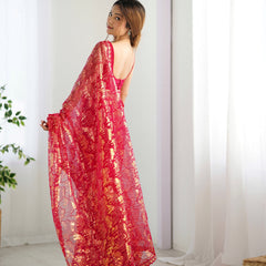 Butterfly Glow Saree Soft Net & 3mm Sequin Sparkle