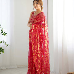 Butterfly Glow Saree Soft Net & 3mm Sequin Sparkle