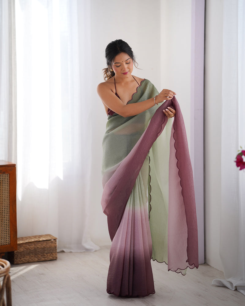 Textured Elegance with Arco Border Saree