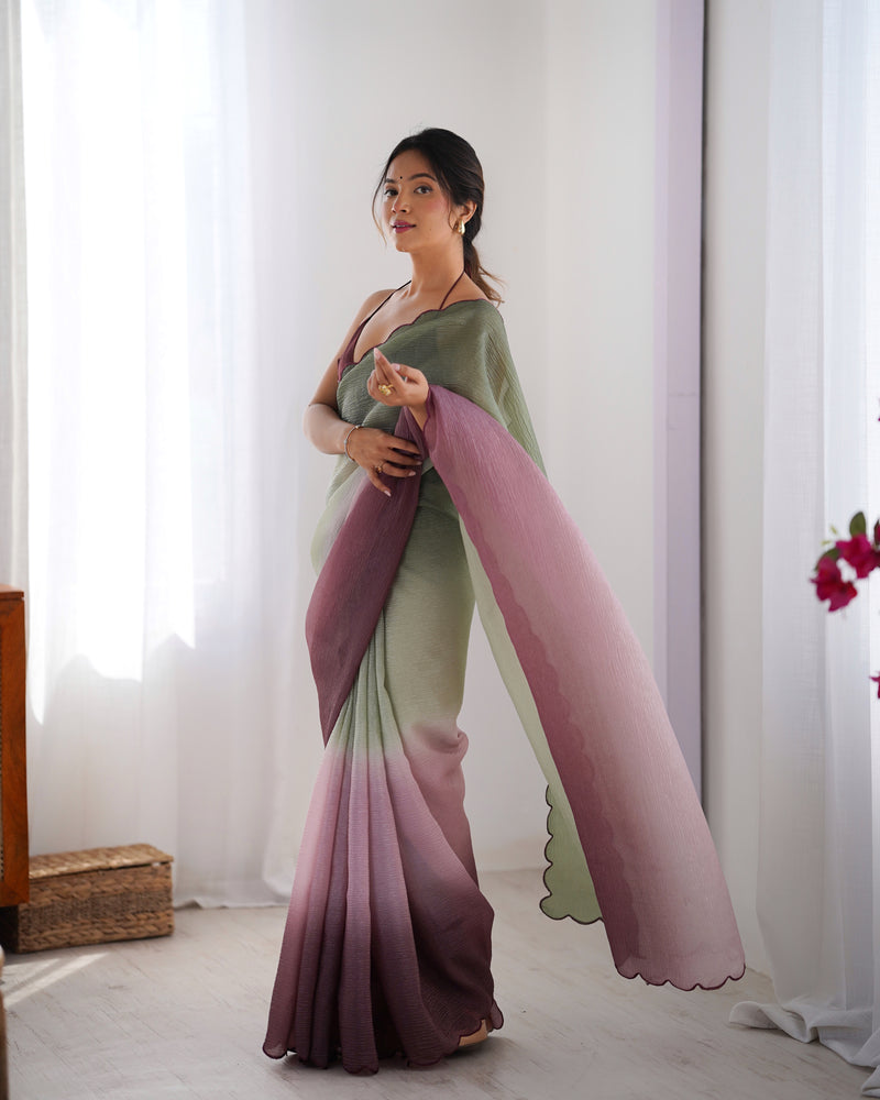 Textured Elegance with Arco Border Saree