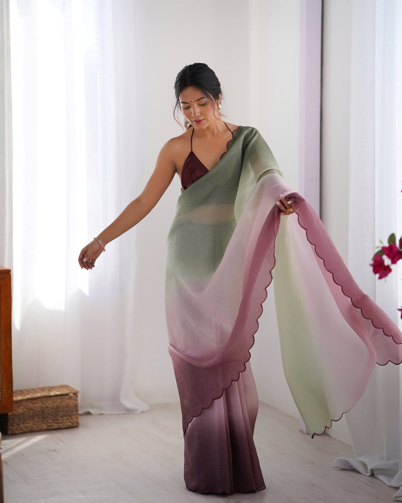 Textured Elegance with Arco Border Saree