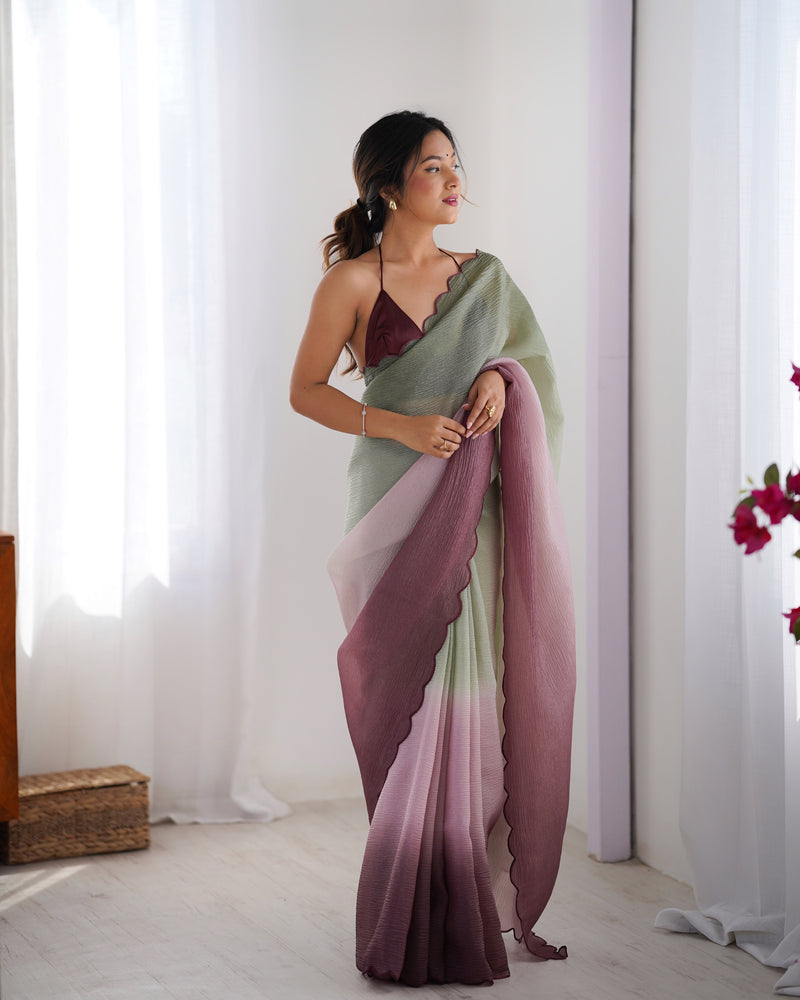 Textured Elegance with Arco Border Saree