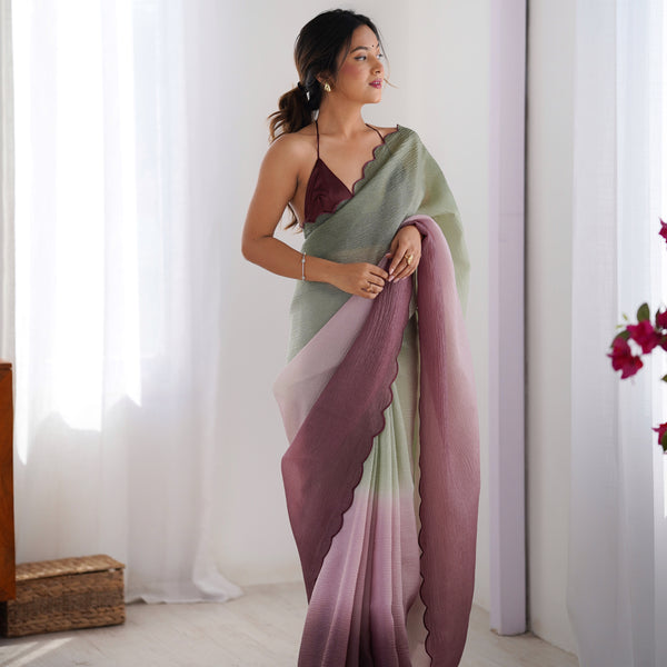 Textured Elegance with Arco Border Saree