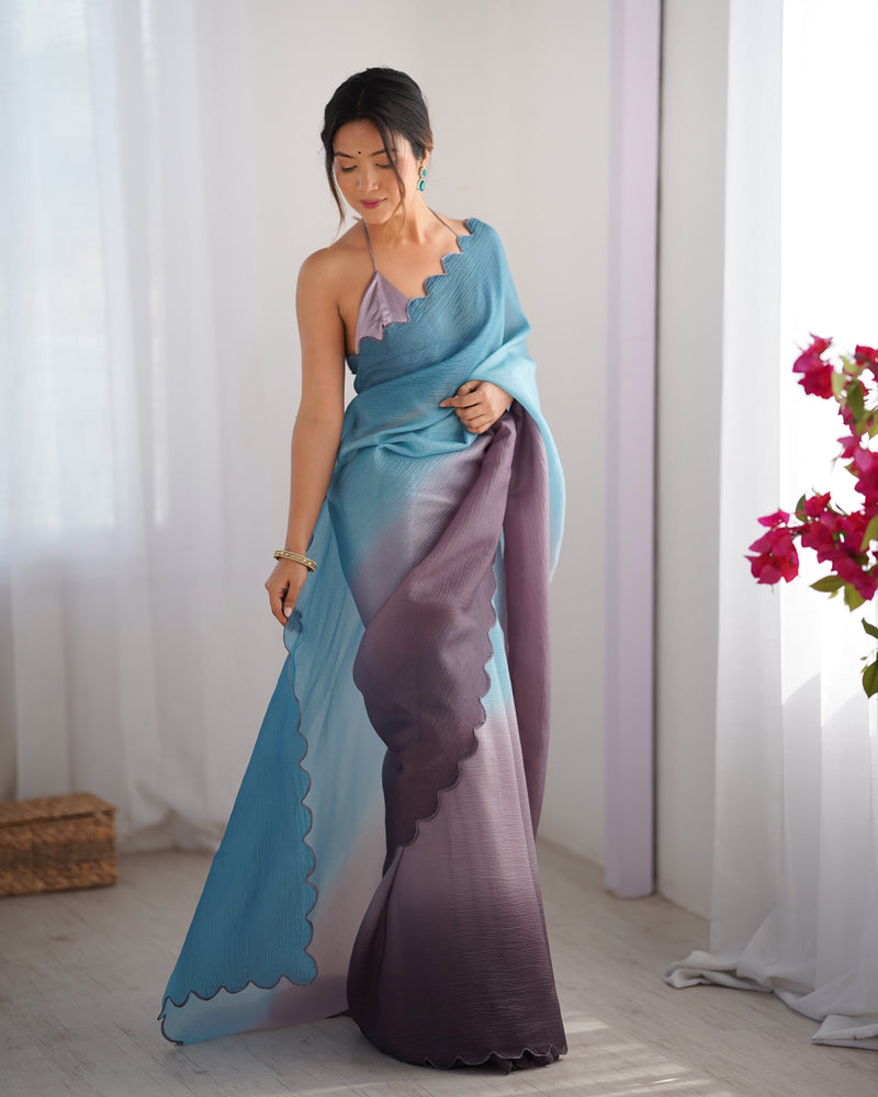 Textured Elegance with Arco Border Saree