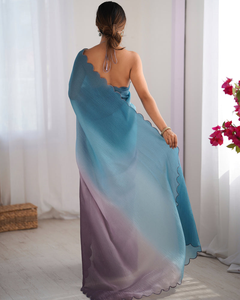 Textured Elegance with Arco Border Saree