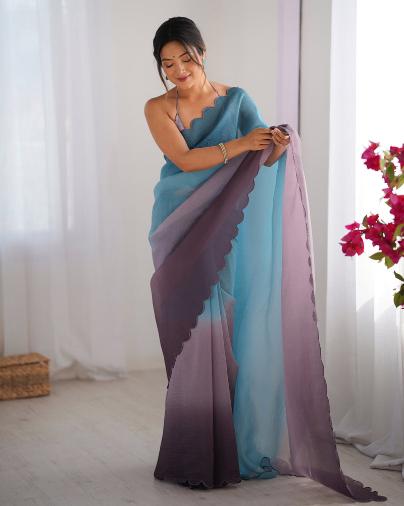 Textured Elegance with Arco Border Saree