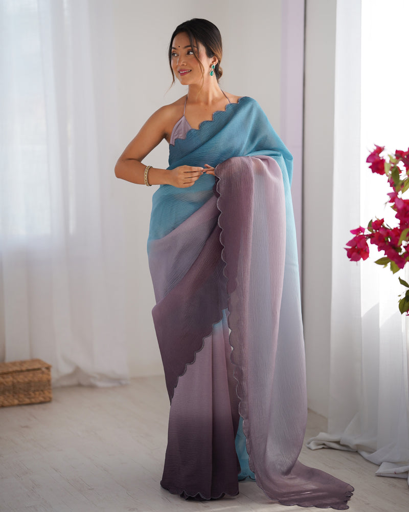 Textured Elegance with Arco Border Saree