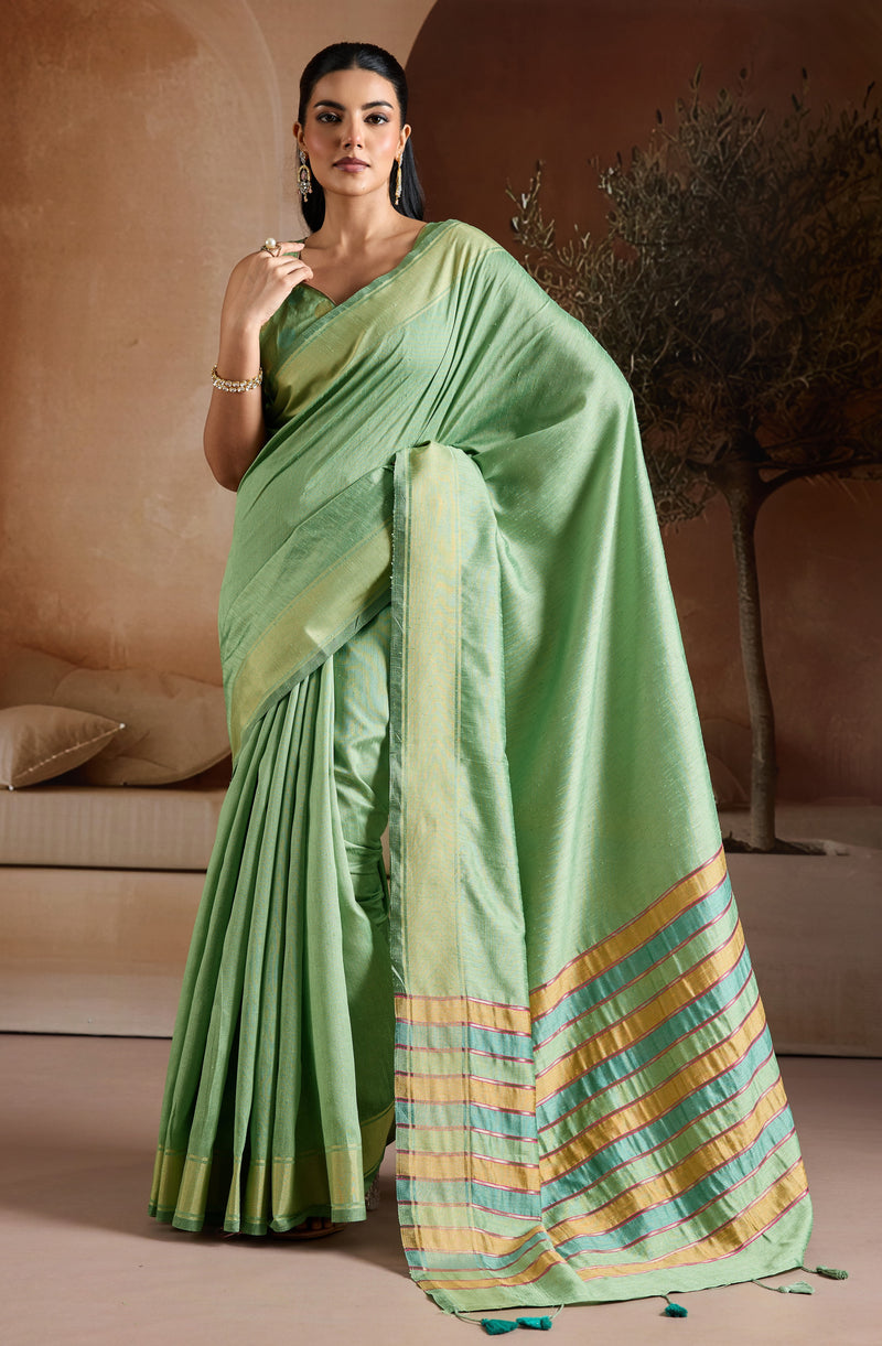 Handwoven Bhagalpuri Weaving Saree