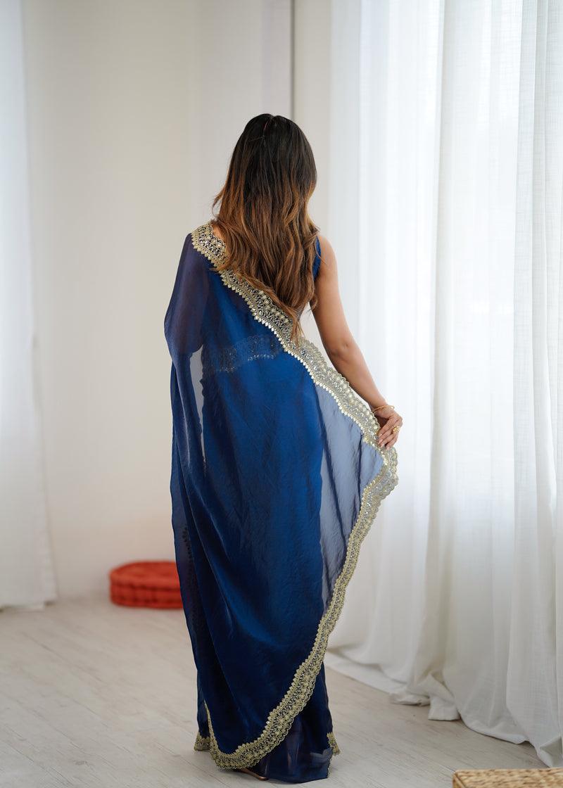 Fendy Grandeur Saree Sequin on Pure Satin