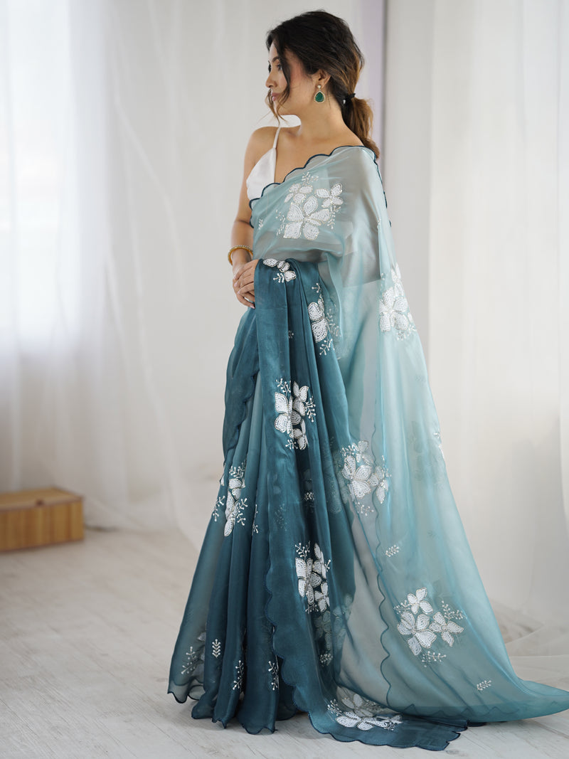 Zimi Chu Sequin Saree