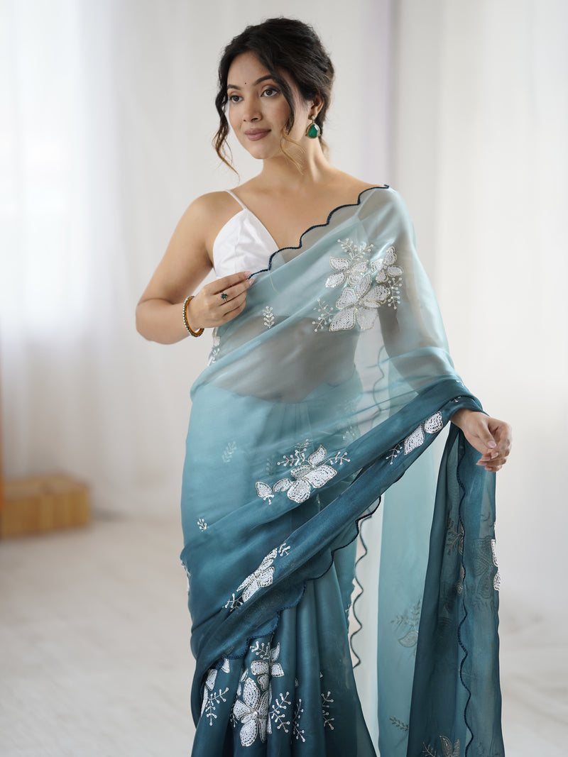 Zimi Chu Sequin Saree