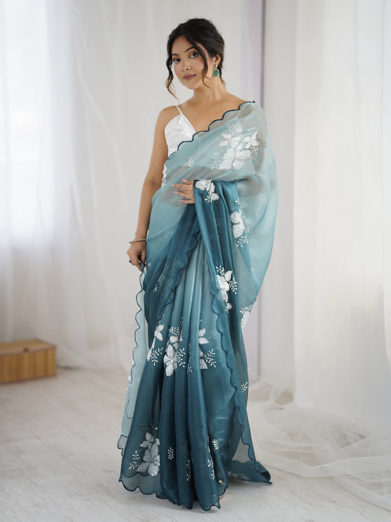 Zimi Chu Sequin Saree