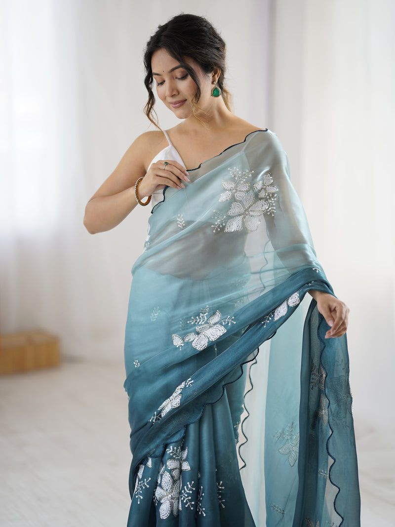 Zimi Chu Sequin Saree