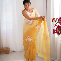 Padded Texture & Sequins Sparkle Saree